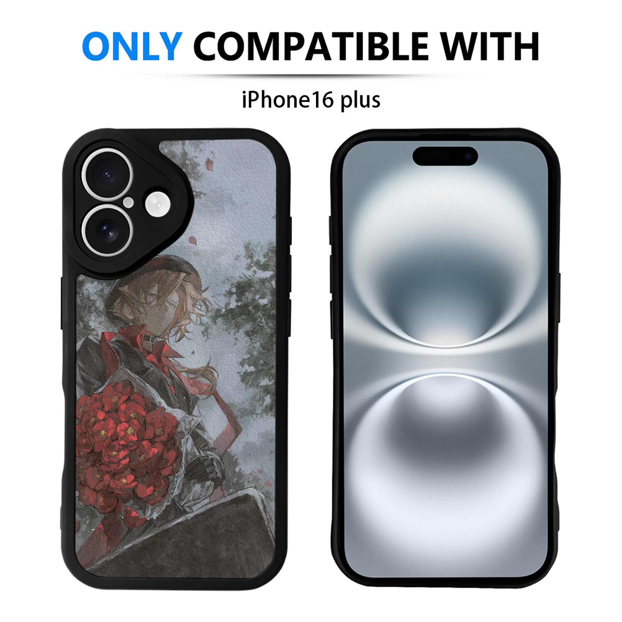 （画像用） 文豪ストレイドッグス Bungo Stray Dogs 【iPhone 16シリーズ対応】シリコンスマホケース（レザー調） 材質：シリコン